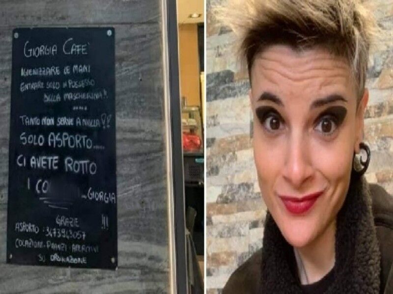 Quartu, il cartello choc di una barista contro la zona arancione: “Avete rotto i…”