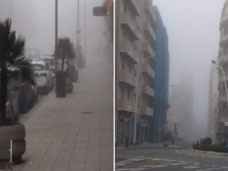 Cagliari, magico risveglio: la città “scompare” inghiottita dalla nebbia