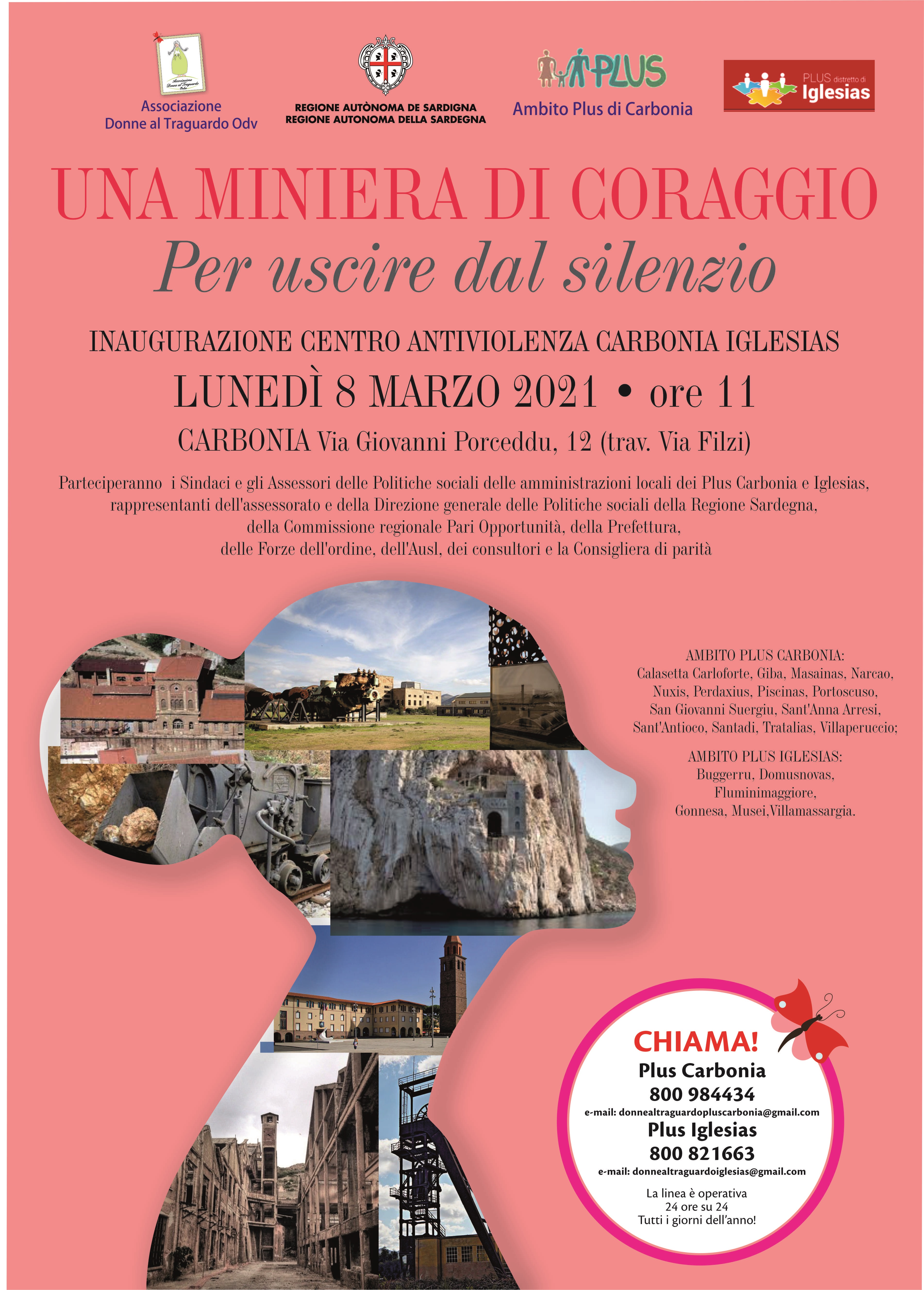 A Carbonia l’8 Marzo si inaugura il nuovo Centro Antiviolenza e Antistalking