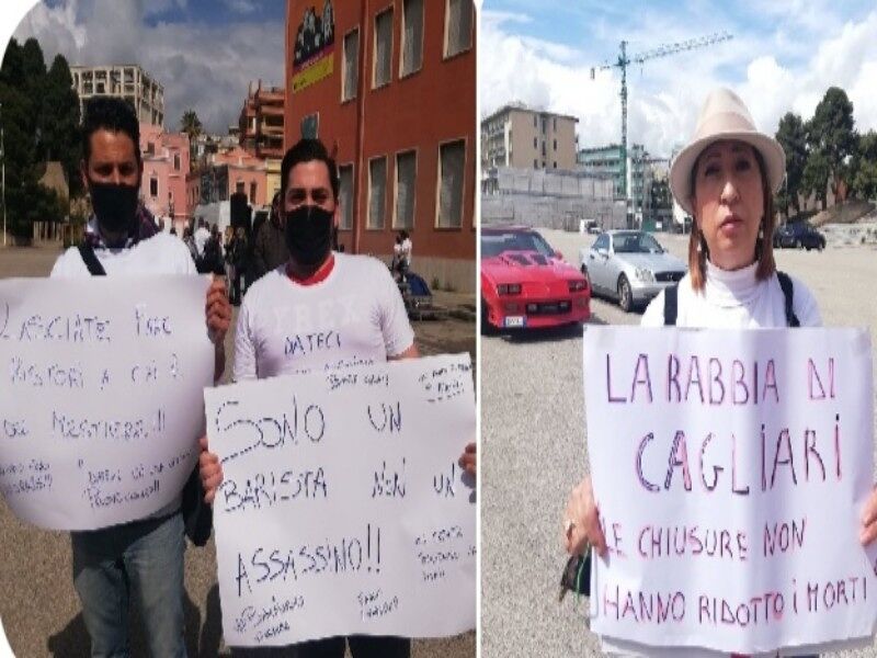 Baristi, pizzaioli e fieristi sardi disperati a Cagliari: “Non siamo assassini, noi chiediamo semplicemente di lavorare” (VIDEO)