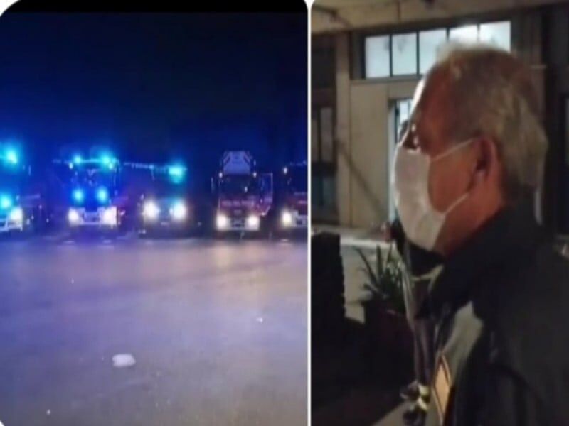 Cagliari, il toccante “concerto” delle sirene dei Vigili del fuoco per il caporeparto Augusto Melis: “Buona pensione”