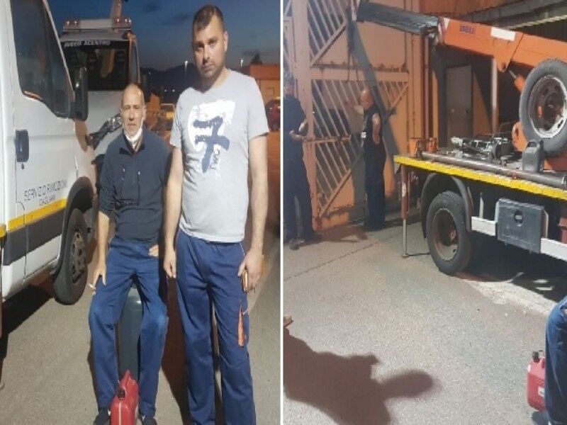 Cagliari, tensione in viale Monastir: lavoratori barricati nel deposito con bombole di gas e benzina