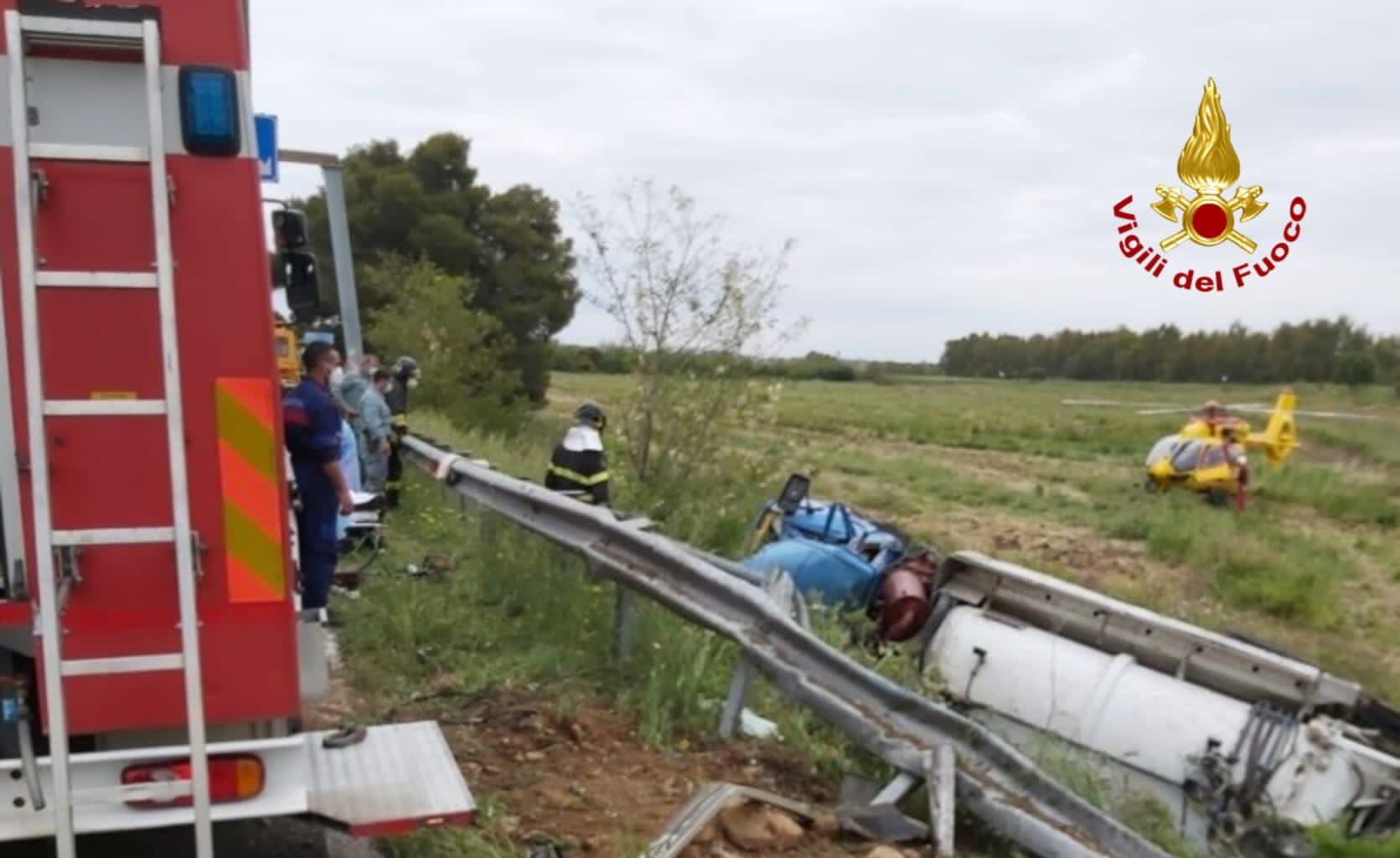 Siliqua, autocisterna esce fuori strada: statale 130 chiusa direzione Cagliari