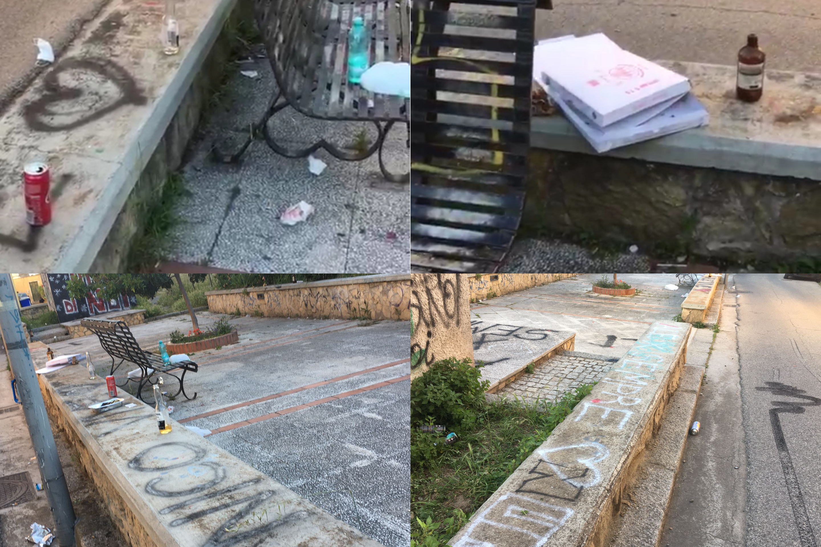 Vandali in azione a Monserrato: in trenta pasticciano muri e lanciano bottiglie contro le case