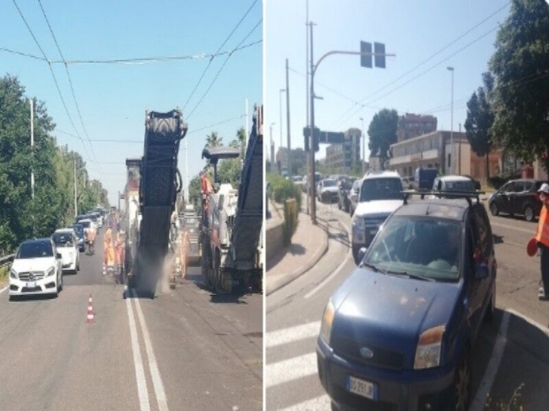 Caos in viale Marconi, file lunghissime per uscire da Quartu: 3 corsie ko per i lavori