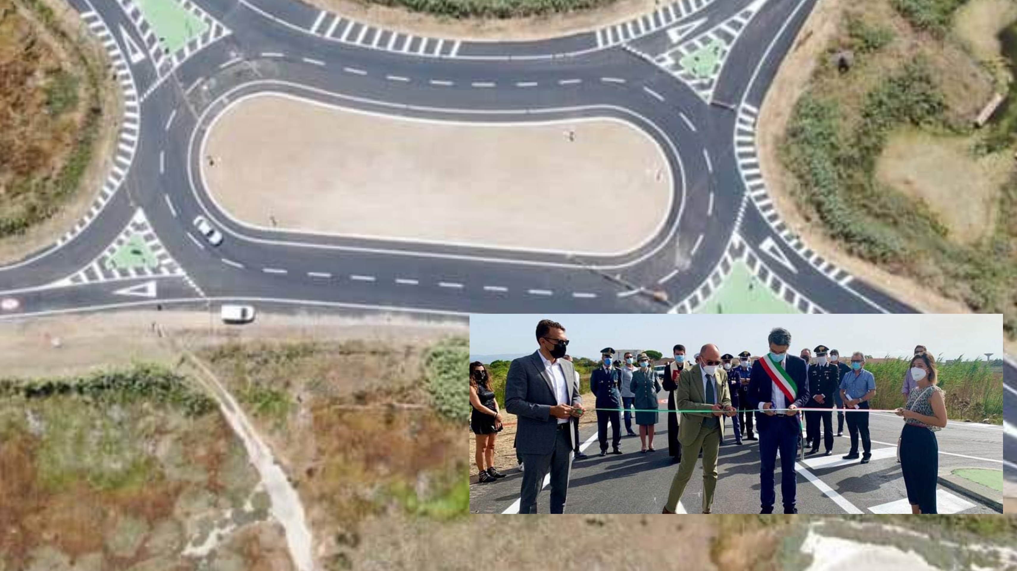 Inaugurata la rotatoria provvisoria nell’incrocio tra Cabras e Torregrande