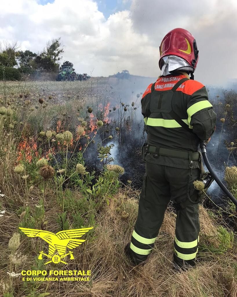 Oggi 15 incendi in Sardegna, terreni agricoli in cenere a Carbonia