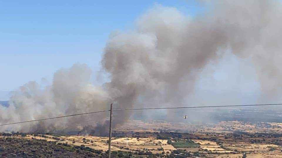 Santu Lussurgiu, ancora focolai nelle terre devastate qualche giorno fa dagli incendi