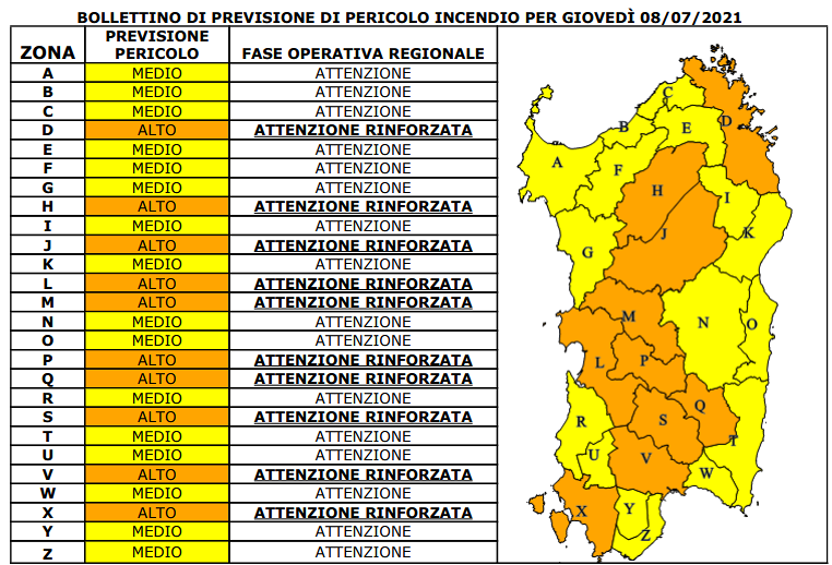 Ancora pericolo incendio alto a Cagliari: l’allerta della protezione civile
