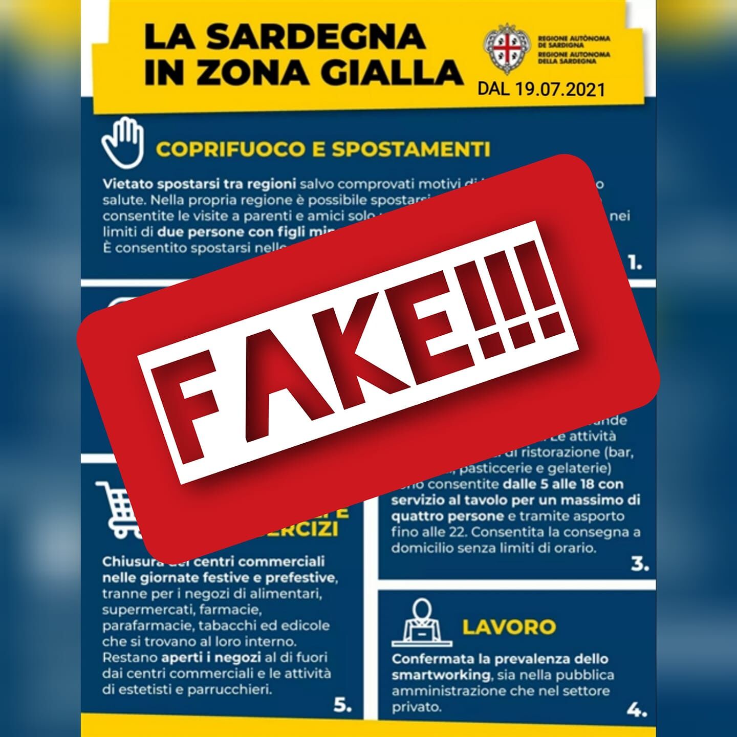 “La Sardegna in zona gialla? No, un fake che gira su Whatsapp: ma ricominciamo a usare le mascherine”