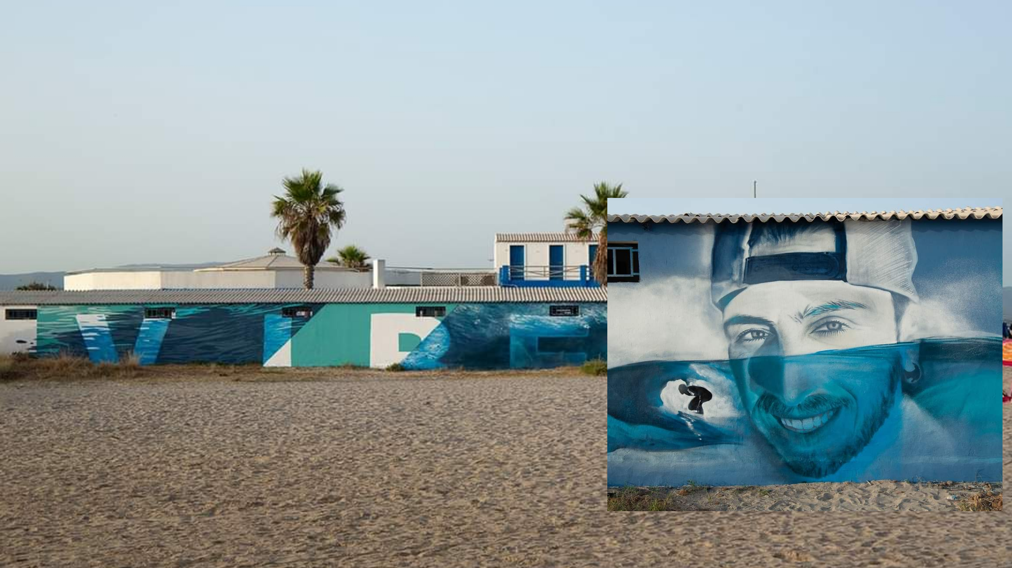 “Vibes”, al Poetto il murale di Manu Invisible in memoria di Gimmi De Agostini