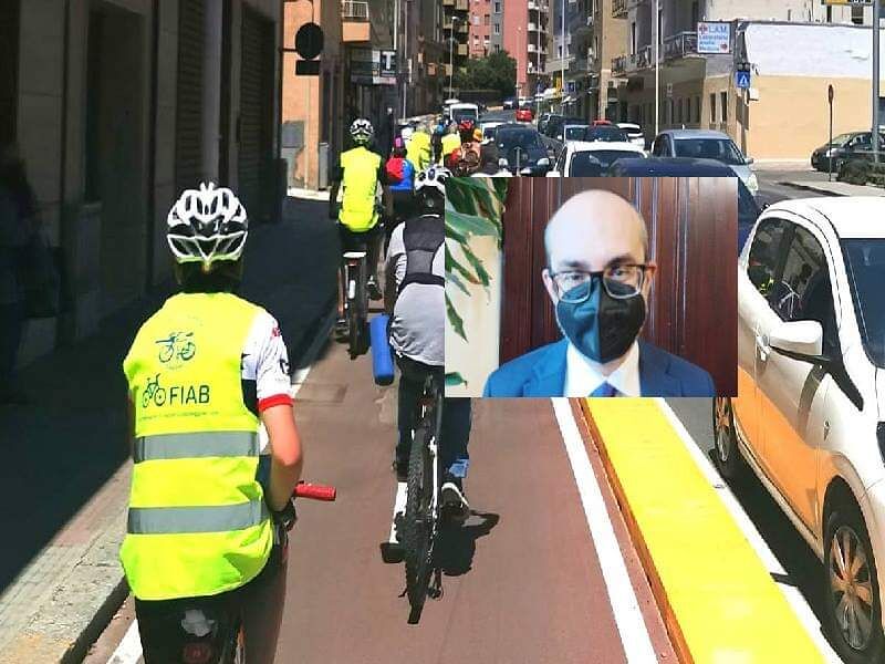 Cagliari, taglio del nastro per la ciclabile in via della Pineta: “Abbiamo salvato 70 parcheggi”