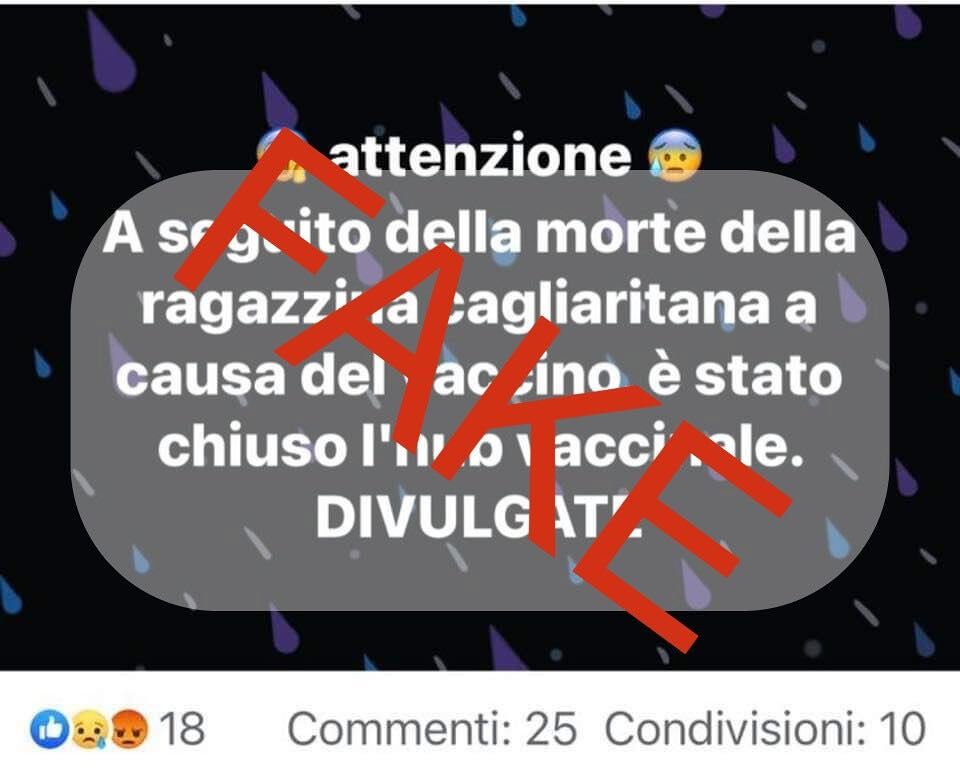 “Ragazzina morta a Cagliari dopo il vaccino? Truzzu: Stop fake news, l’hub vaccinale è aperto”