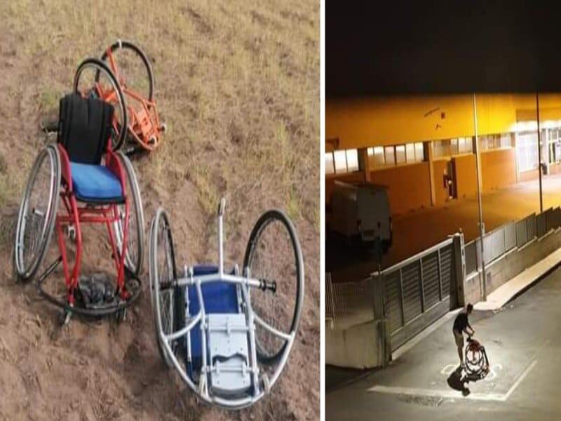 Rubano le carrozzine dei giocatori della Dinamo Lab a Sorso e le distruggono giocando all’autoscontro