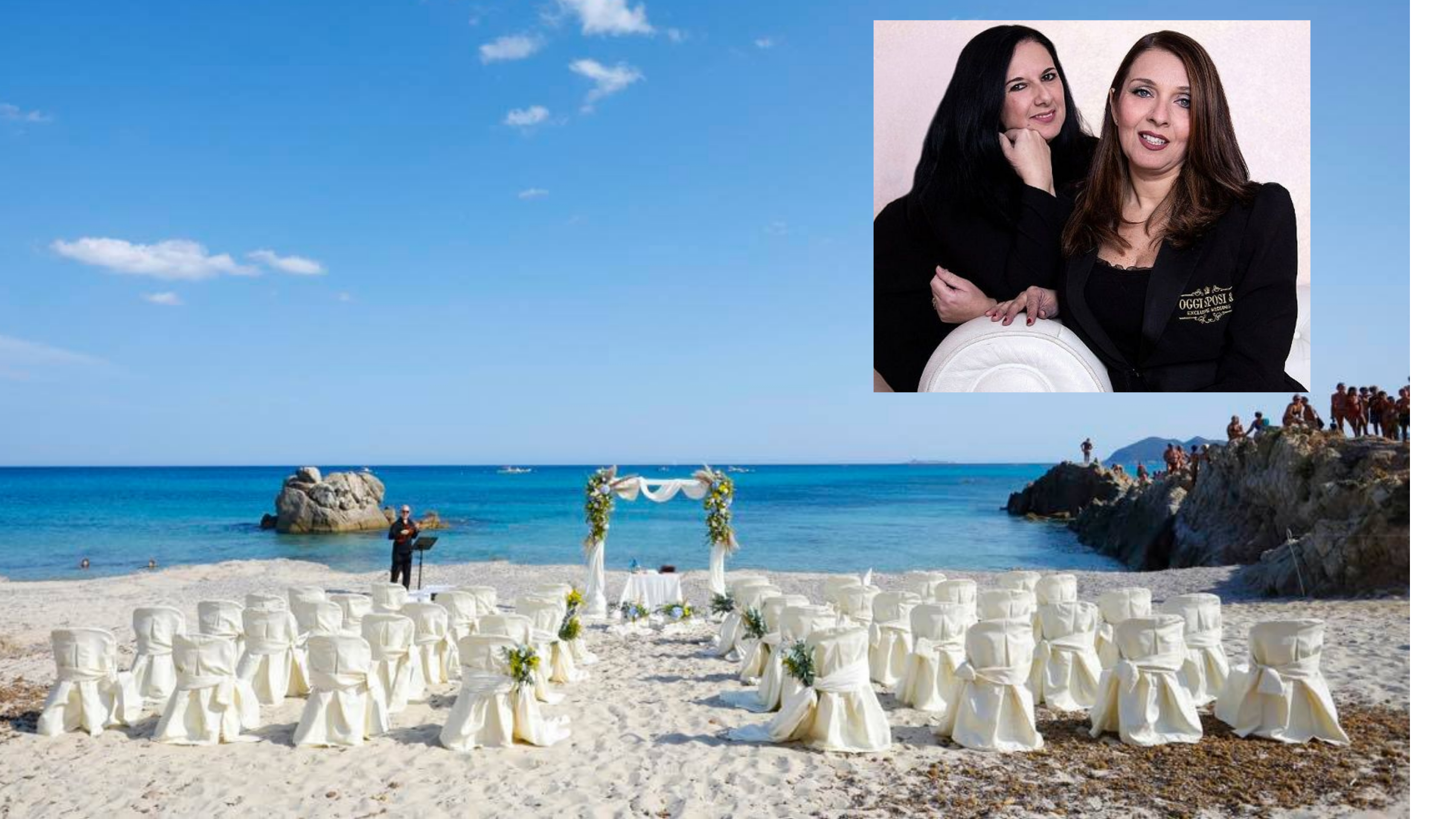 Castiadas, ieri il primo magico matrimonio davanti allo scoglio di Peppino