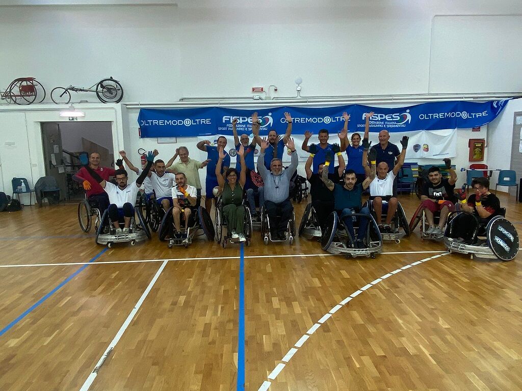 Selargius, successo del primo stage sardo dedicato al rugby in carrozzina