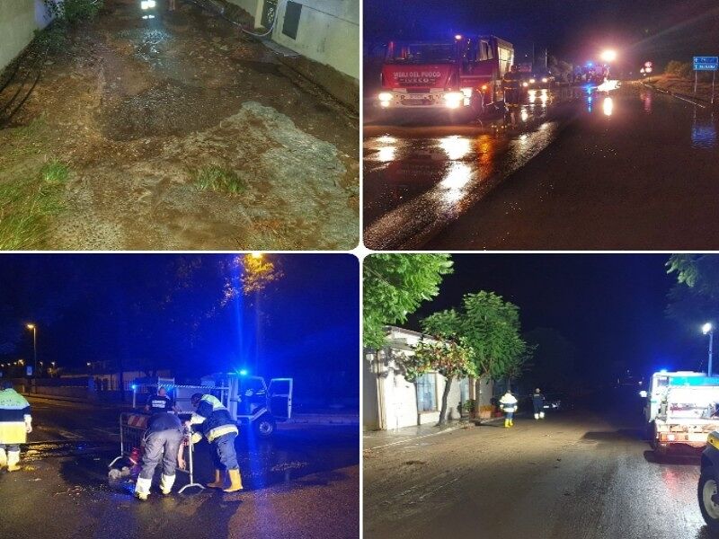 Maltempo nel Cagliaritano: case allagate a Sarroch e Villa San Pietro, auto bloccate nel fango