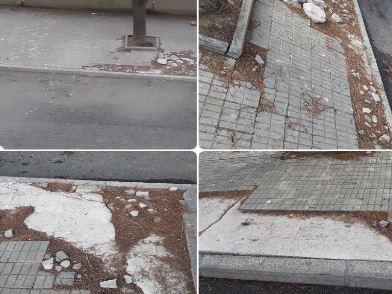 Cagliari, l’ira degli abitanti di via Codroipo: “Marciapiedi spaccati e tanti anziani disabili prigionieri in casa”