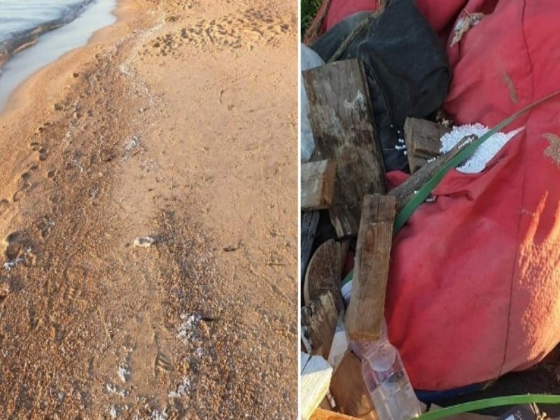 Capoterra, la denuncia: “Spiaggia della Maddalena ricoperta da pallini di polistirolo, ci sono anche cumuli di rifiuti”