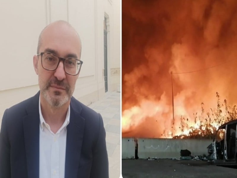 Cagliari, fiamme e focolai tossici nel campo nomadi di via San Paolo: “Troveremo i 4 scemi che hanno appiccato l’incendio”