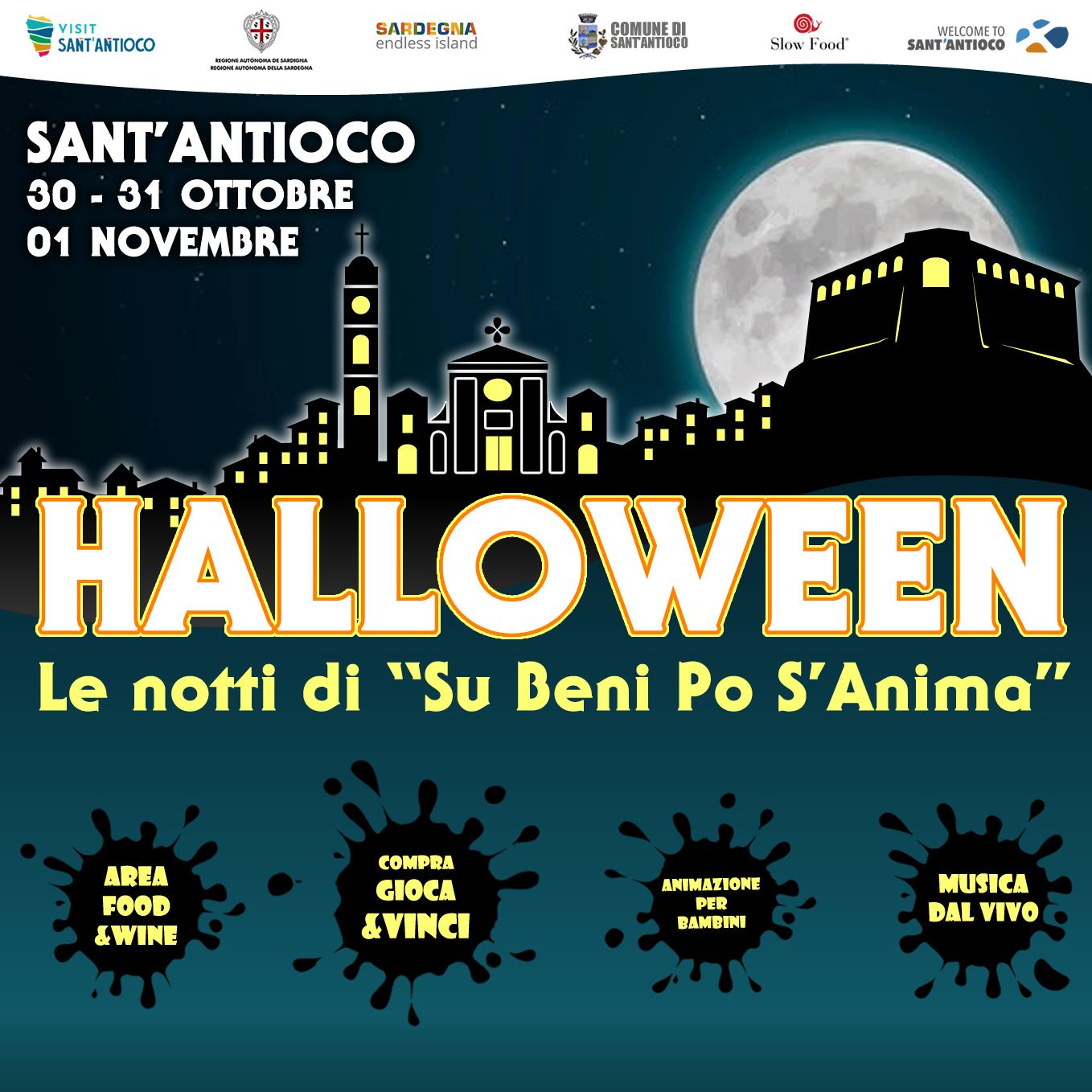 Halloween e le notti de “su beni pò s’anima”: a Sant’Antioco tre giorni di eventi