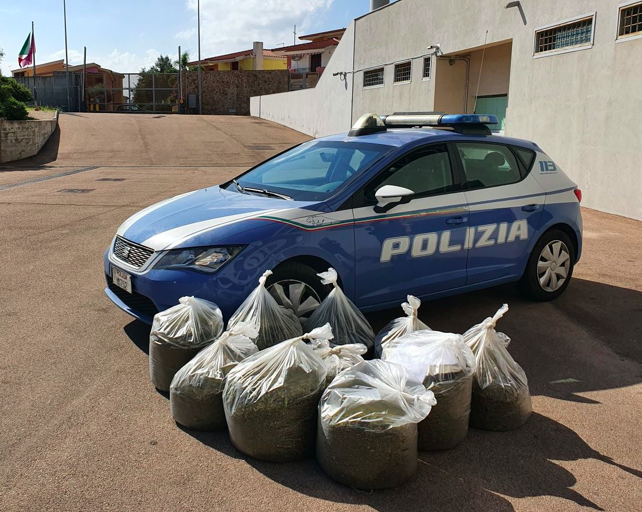 Olbia, 90 kg di marijuana sequestrati dalla polizia