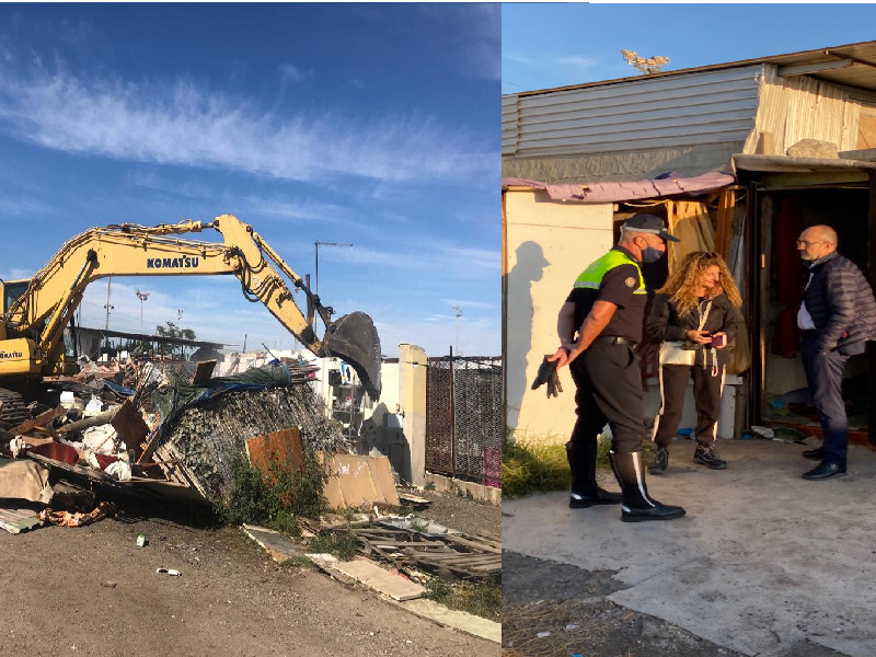 Roghi tossici e rifiuti, a Cagliari smantellata la baraccopoli di via San Paolo: “Abbiamo ripristinato la legalità”