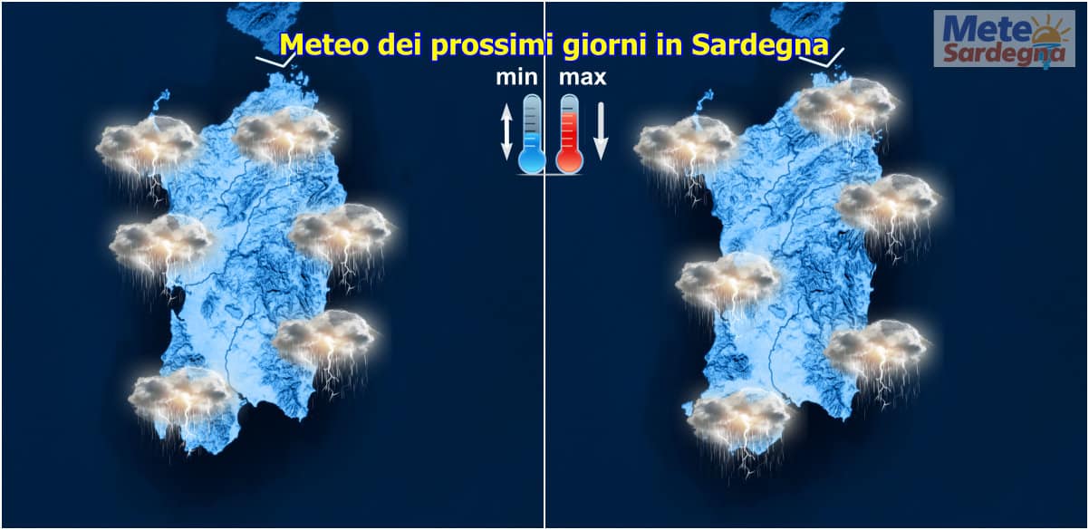 “Sardegna, in arrivo pioggia abbondante e una raffica di diluvi: in varie località possibili anche 100 mm”