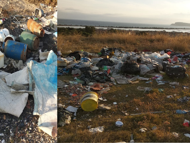 Bombole e pezzi di scooter in un mare di rifiuti, la collina della vergogna a Pitz’e Serra: “Bonificatela”