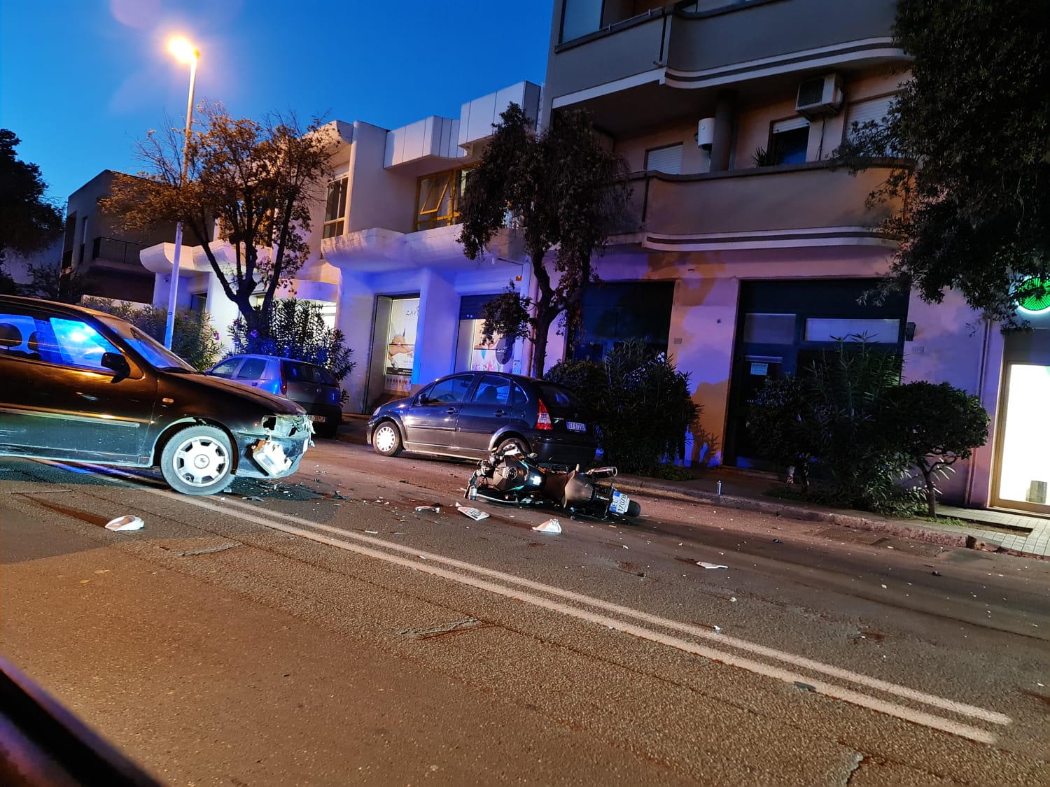 Paura a Quartu, incidente in viale Colombo: gravissimo un centauro