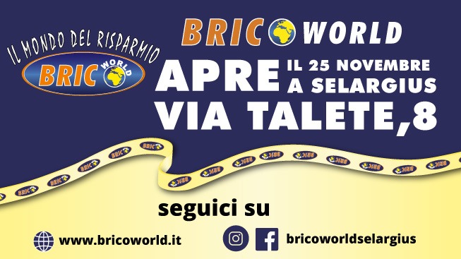 Bricoworld – Nuova apertura a Selargius in Via Talete 8