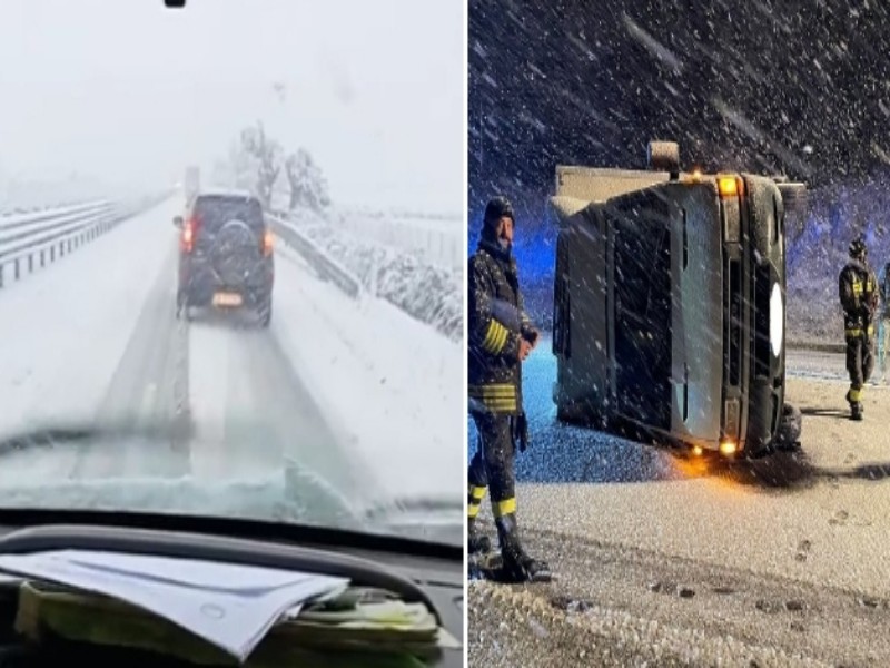 Sardegna al gelo, neve anche a bassa quota: incidenti e scuole chiuse in tanti paesi