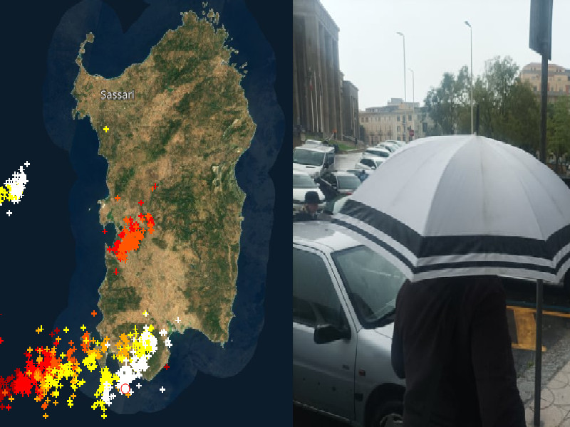 Tempesta di fulmini in arrivo sulla Sardegna, temporali anche a Cagliari: scatta l’allerta meteo arancione