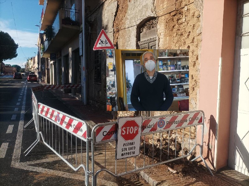 Pirri, il crollo del muro e della vergogna: “Quella casa è mia e il Comune non me la vuole far abbattere” (VIDEO)