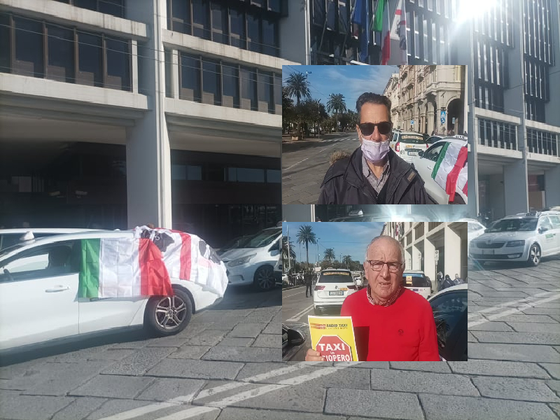 La rabbia dei tassisti di Cagliari e Quartu blocca via Roma: “Uber farà i prezzi che vorrà e perderemo clienti, no alla concorrenza sleale” (VIDEO)