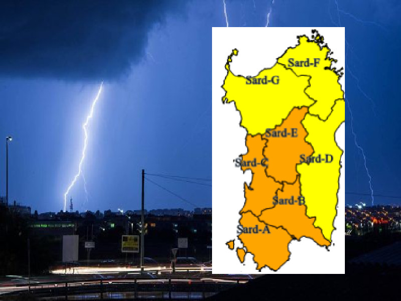 Temporali e vento fortissimo, scatta l’allerta meteo in Sardegna: allarme “arancione” nel Cagliaritano