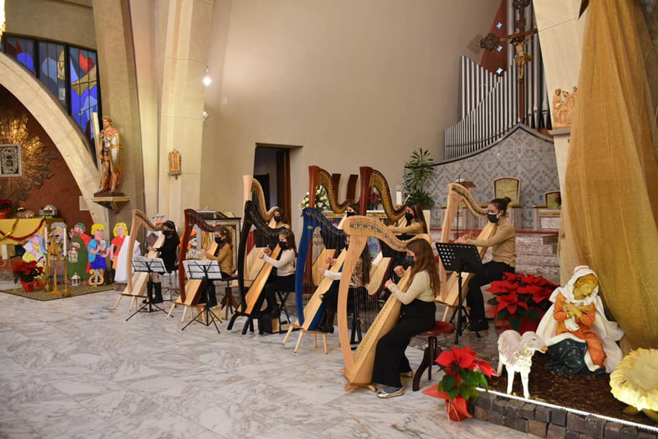 Concerti  di Natale del Sardinia Suzuki Harp ensemble a Cagliari e Selargius