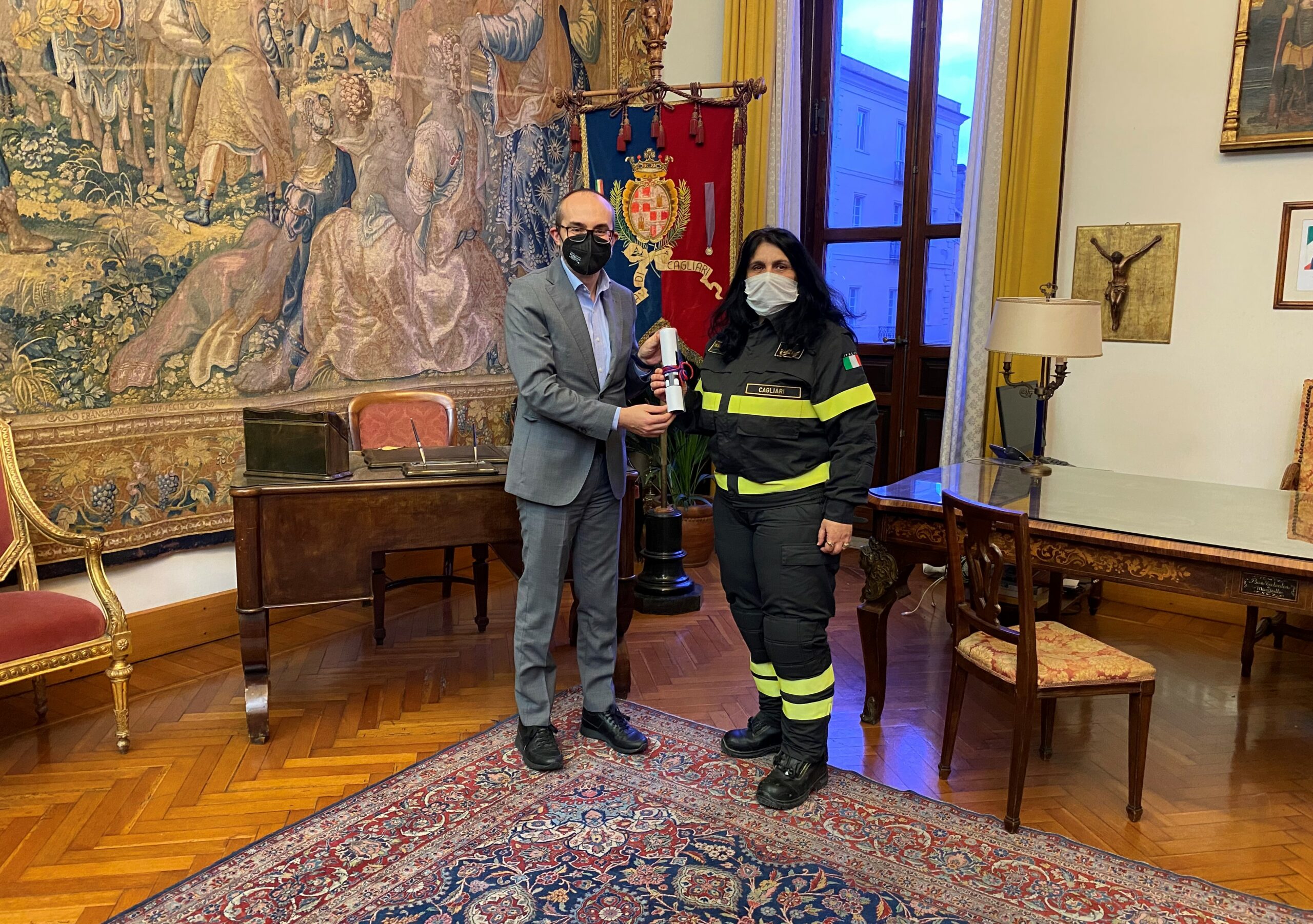 Il saluto di Cagliari alla nuova comandante regionale dei Vigili del fuoco