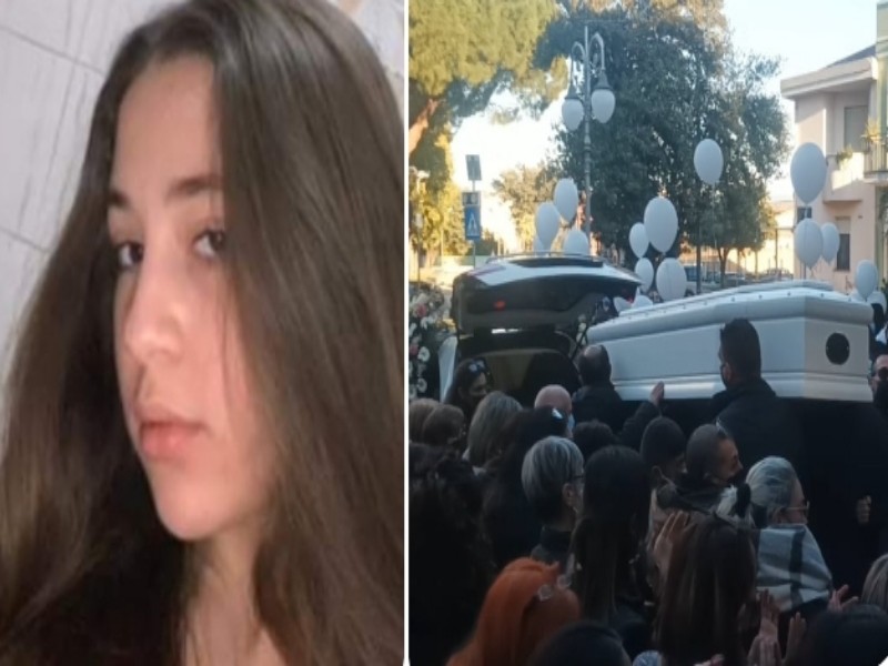 Monserrato, palloncini e fiori per l’addio a Emma: “La tua gioia per la vita rimarrà per sempre”