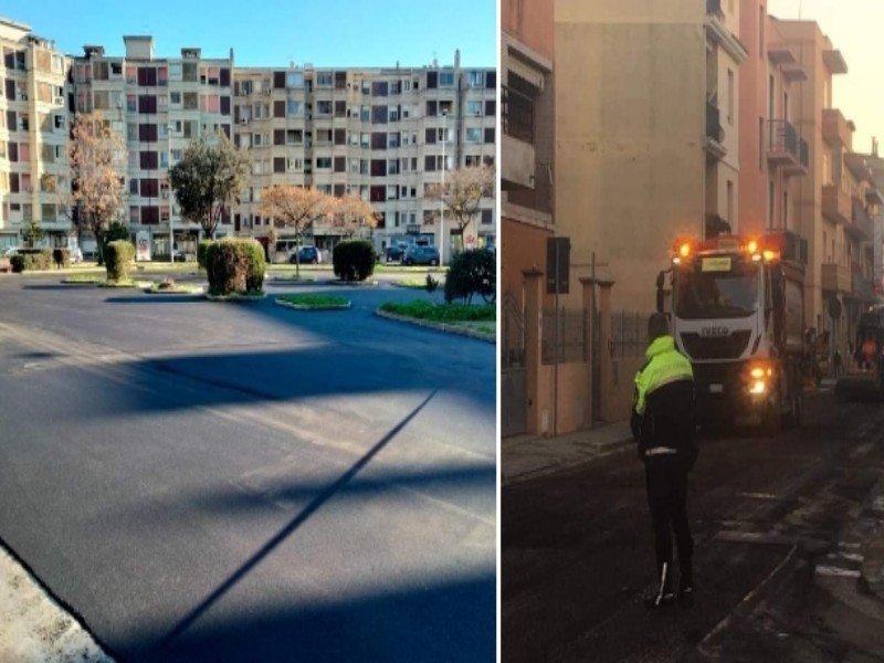 Miracolo a Quartu, arriva l’asfalto nelle strade “bombardate”: addio buche da Pitz’e Serra al cimitero