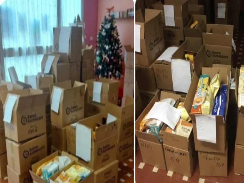 Natale, boom della solidarietà a Quartu: tanti pacchi con pasta e omogeneizzati donati alle famiglie bisognose
