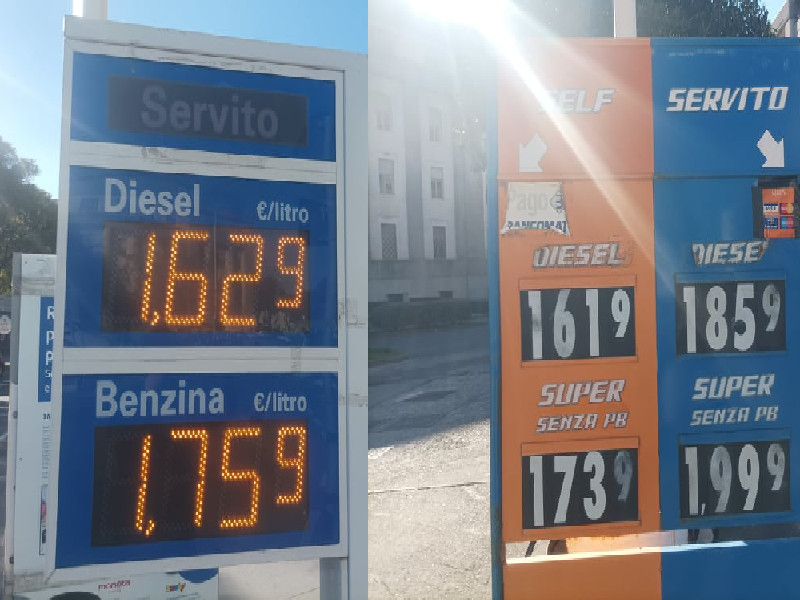 Cagliari, prezzi stellari per un pieno di benzina: verde anche a 1,99 al litro e diesel a 1,85