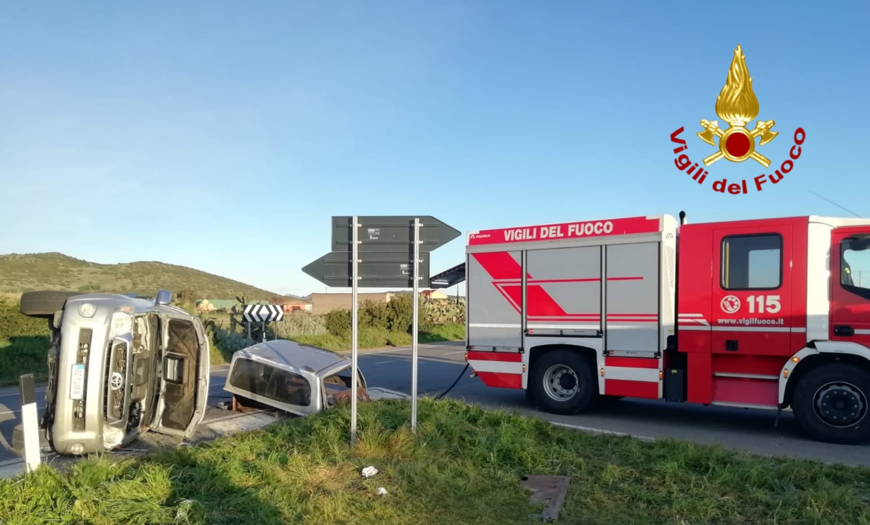 Scontro frontale sulla Ss 126 a Pabillonis, un ferito in ospedale