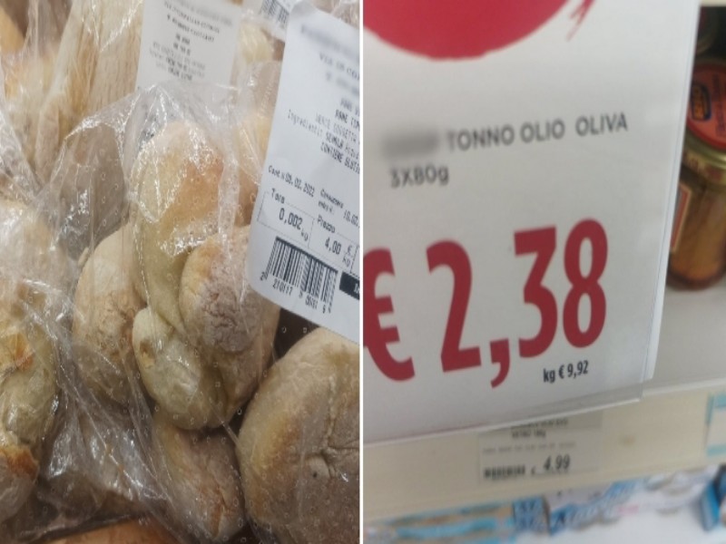 Cagliari, aumento choc dei prezzi: un chilo di pane anche a 4 euro, asparagi a 25
