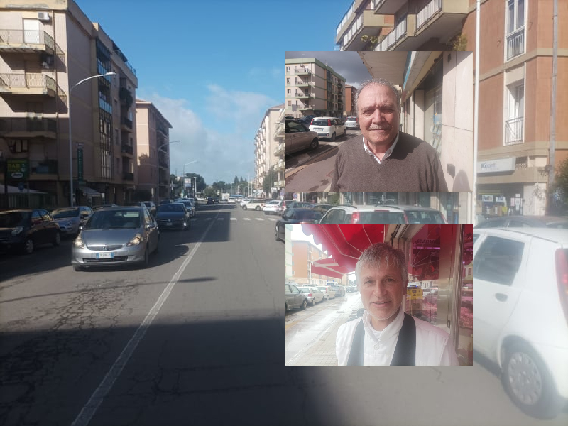 Cagliari, doppia fila fissa e auto come bolidi in via Campania: “Mettete dissuasori e togliete l’inutile pista ciclabile”