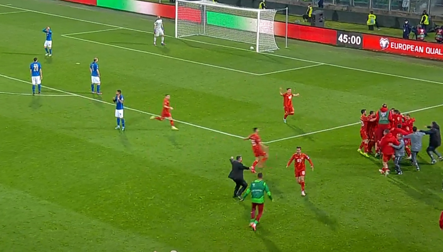 Italia-Macedonia 0-1, azzurri di nuovo clamorosamente eliminati dai Mondiali