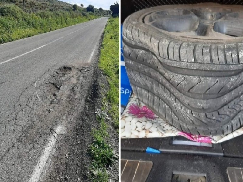 Strade bombardate a Quartu: “Gomma esplosa e cerchione distrutto, chiederò i danni al Comune”