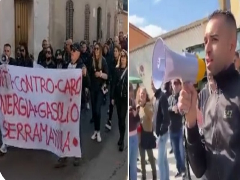L’urlo dei commercianti sardi in corteo a Serramanna: “Tutti uniti contro il gasolio e le bollette stellari”