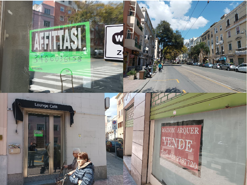 Cagliari, il calvario di via Dante tra gelaterie mai aperte e pasticcerie chiuse da mesi: “La salvezza è il doppio senso”