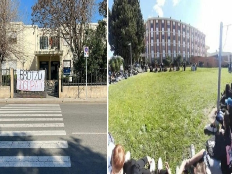 A Quartu scatta l’occupazione del liceo Brotzu, studenti furiosi: “Facciamo lezione tra topi e umidità”
